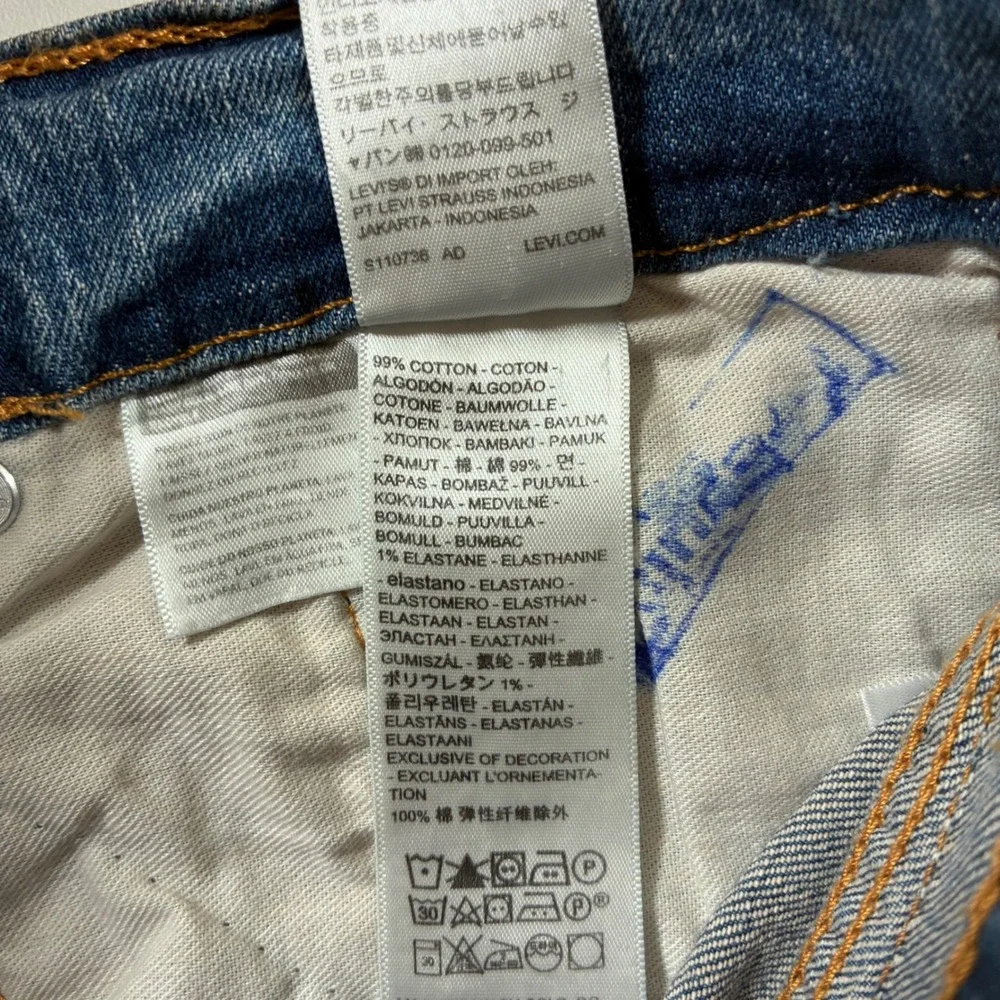 NEW Levis 502 Taper Fit Jeans 34x34 Blue Flex Stretch Denim USA Cowboy